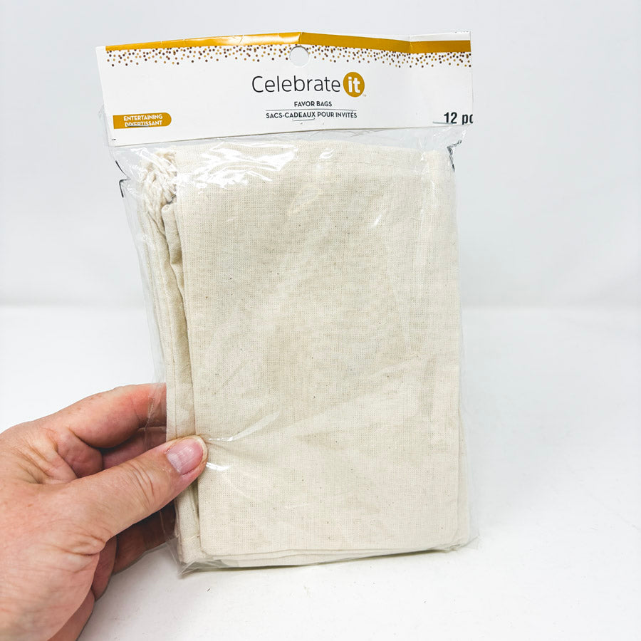 Cream Favor Muslin Bags by Celebrate It