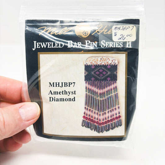 Mill Hill Jeweled Bar Pin Series II - Amethyst Diamond