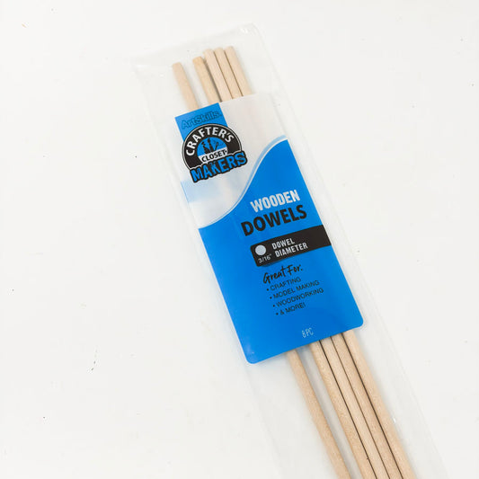 Art Skills Crafter's Closet Wooden Dowels 3/16" Diameter