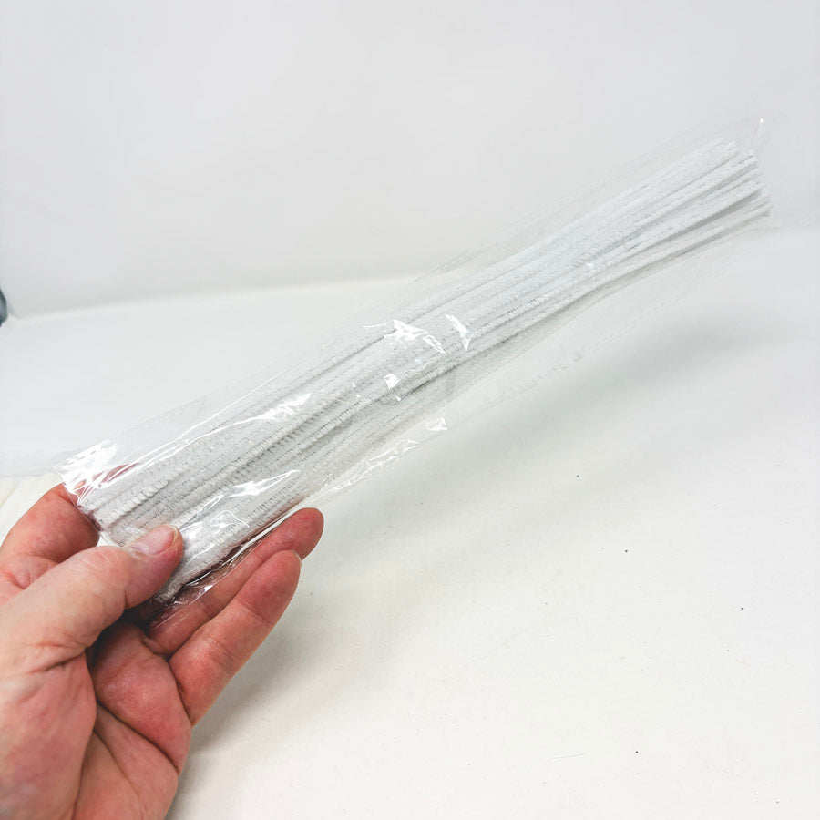 White Chenille Stems