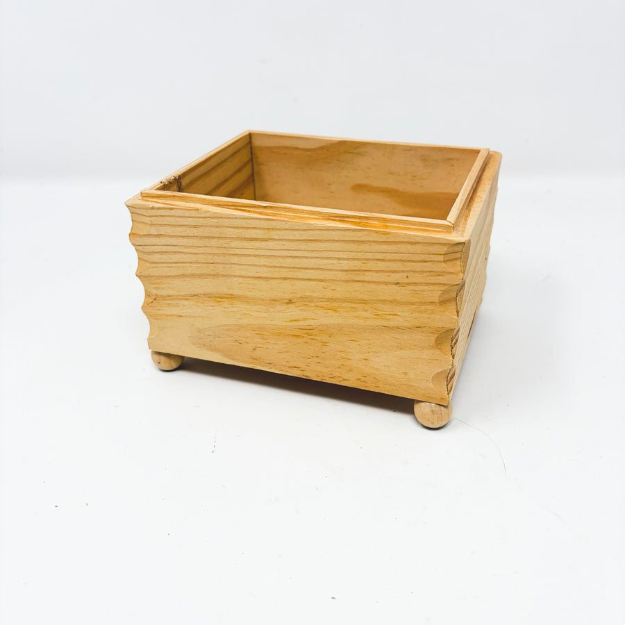 Rectangle Box- Unfinished Wood 5"x4"