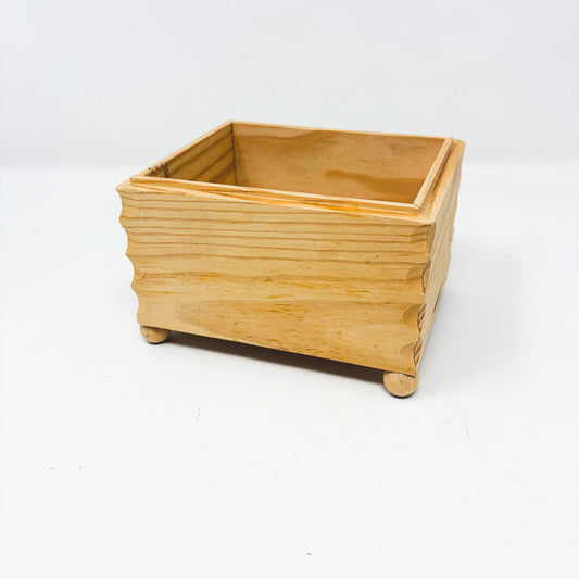 Rectangle Box- Unfinished Wood 5"x4"