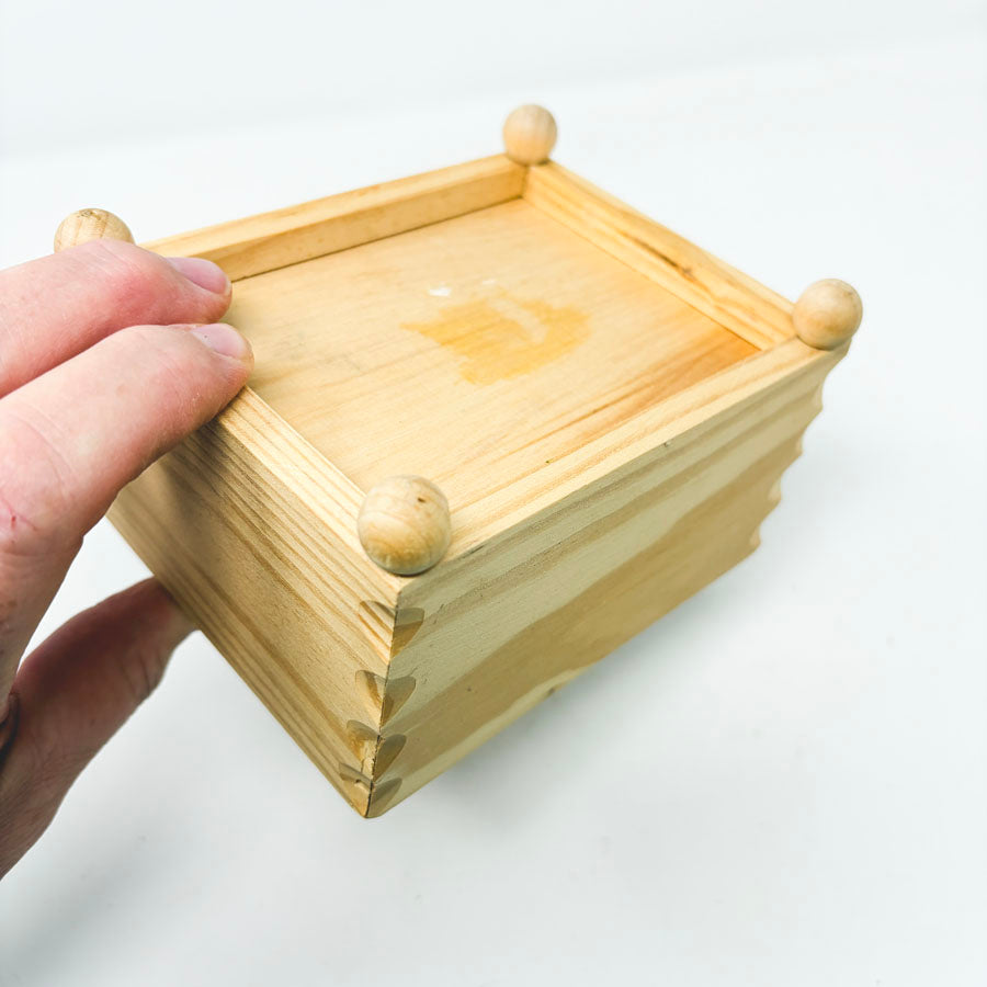 Rectangle Box- Unfinished Wood 5"x4"