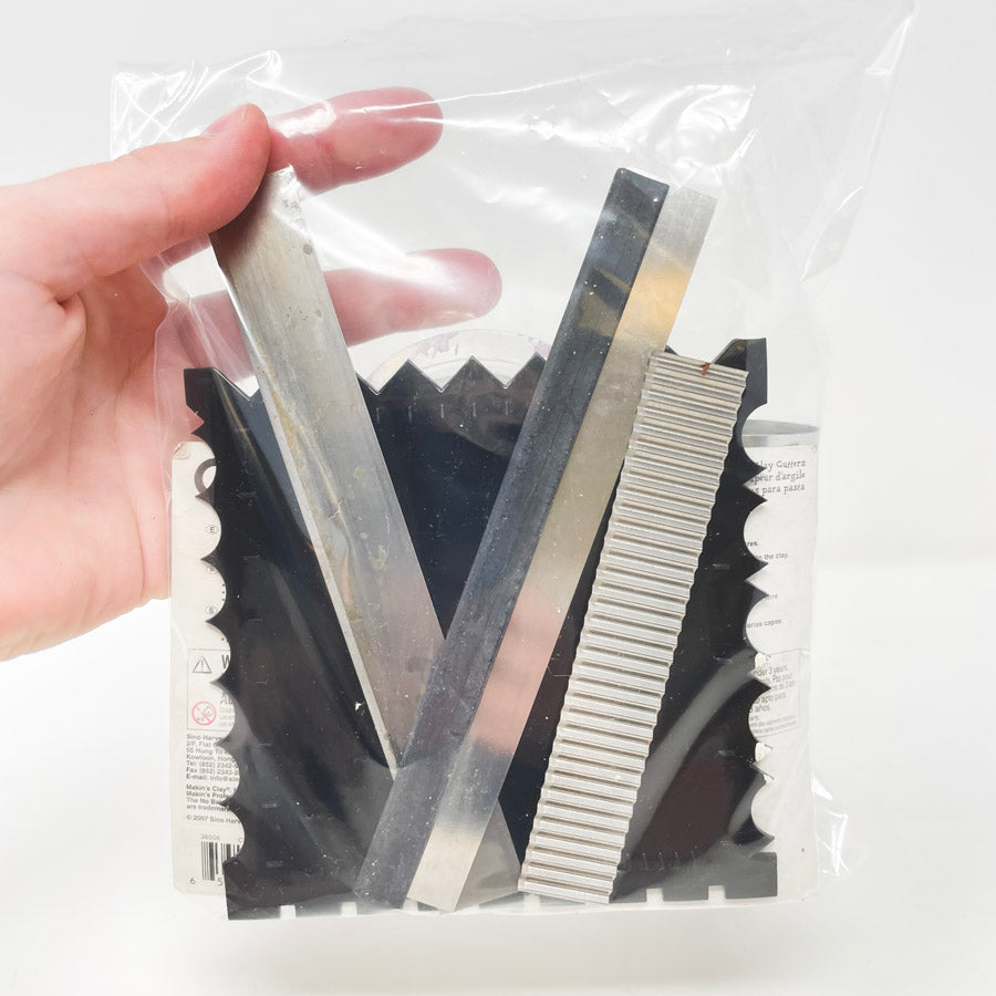Bag of Clay Cutting Shapes and Blades