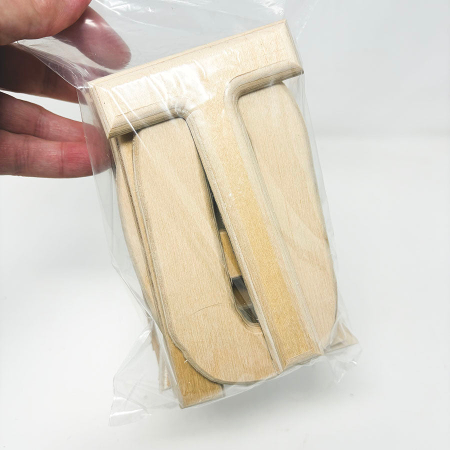 Large Unfinished Wood Alphabet Variety Bundle