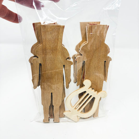 Nutcracker and Harp Unfinished Wood Bundle