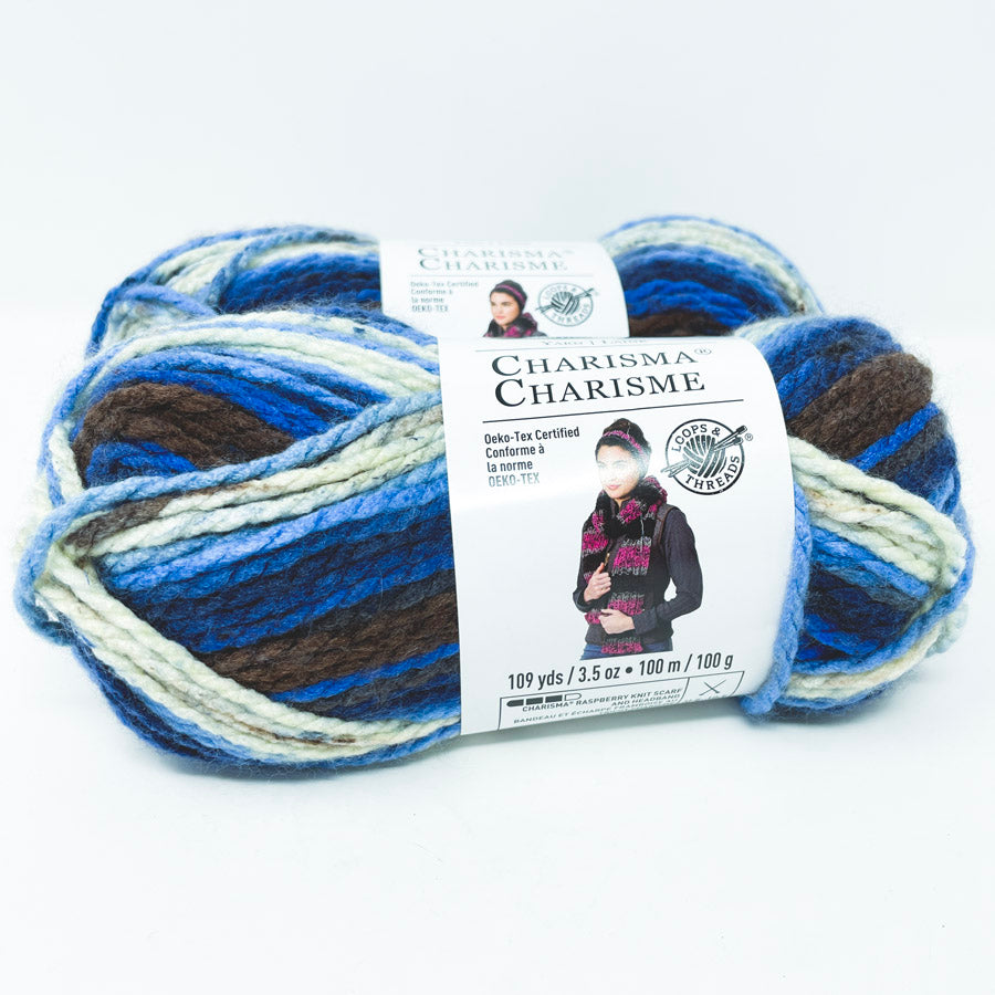 Black Raspberry Loops & Threads Charisma Yarn 3.5 oz (1)