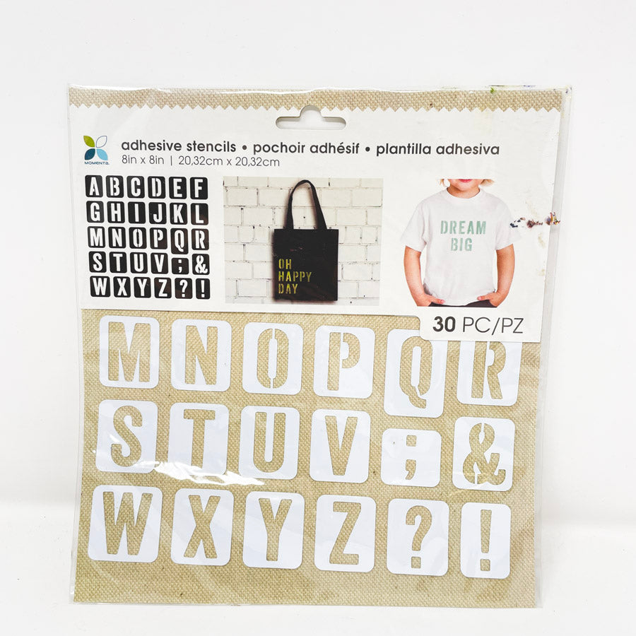 Momenta Adhesive Fabric Backed Alpha Stencil