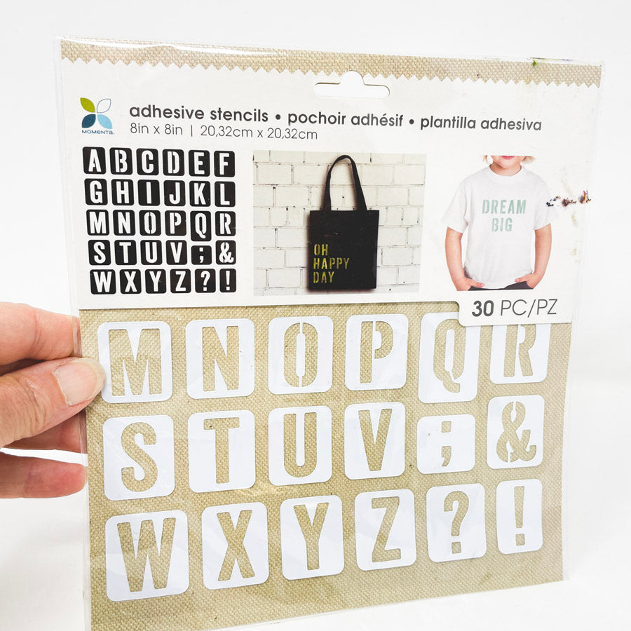 Momenta Adhesive Fabric Backed Alpha Stencil