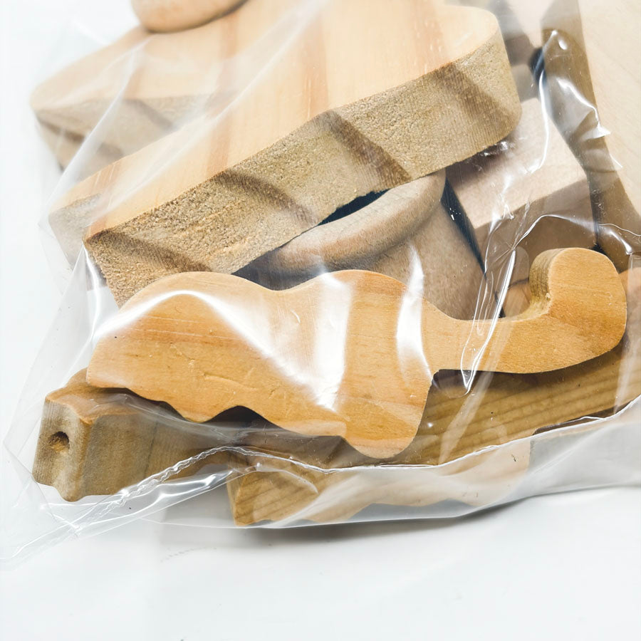 Assorted Large Bags Unfinished Wood Shapes- You Choose