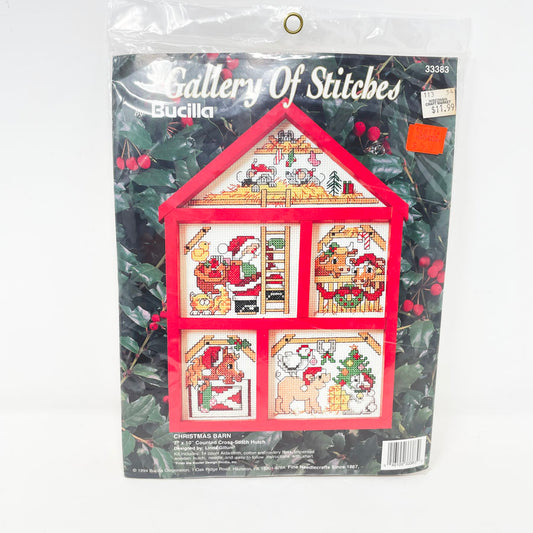 Gallery of Stitches Christmas Barn Cross-Stitch Kit by Bucilla