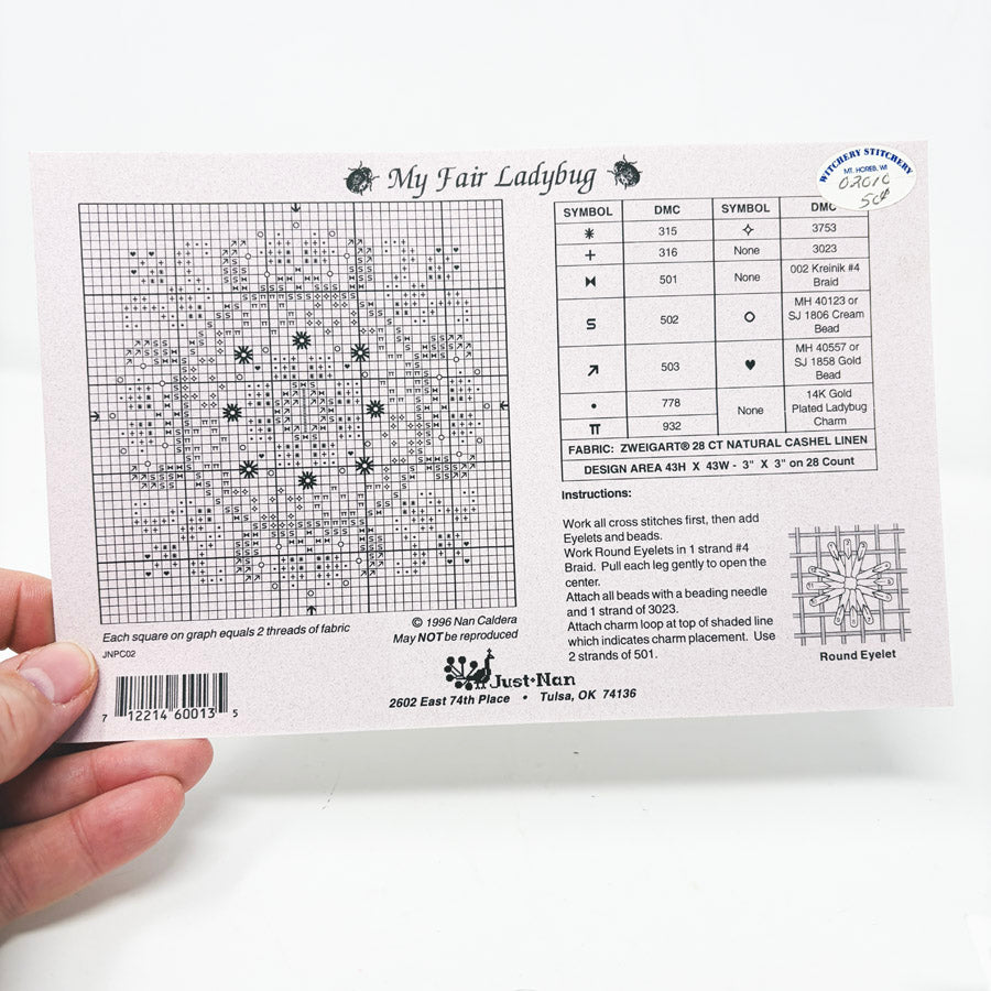 My Fair Ladybug  – Just Nan Cross Stitch Pattern