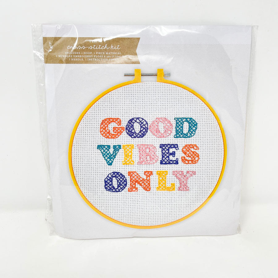 Good Vibes Only Cross-Stitch Kit