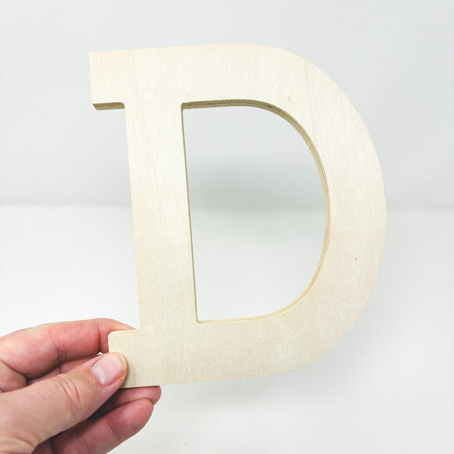 Letter D Decor- Large Unfinished Wood