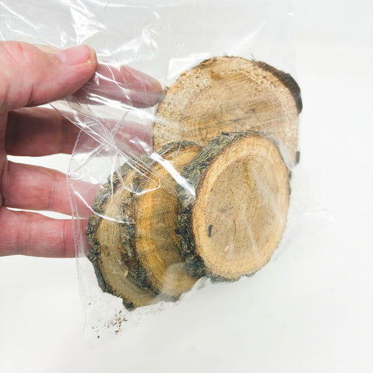 Sliced Wooden Circles- 4 ct.