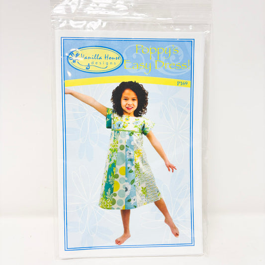 Vanilla House Design Sewing Pattern - P169 Poppy's Daisy Dress – Size 2-8