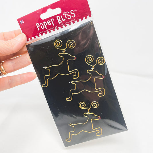 Paper Bliss Embellishments- Wire Reindeer