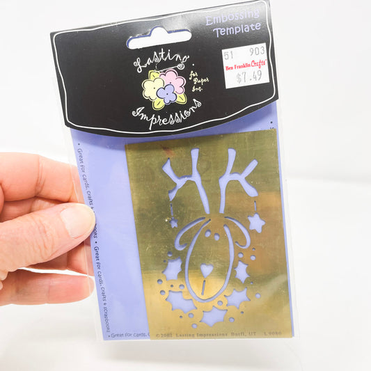 Lasting Impressions Reindeer Embossing Plate