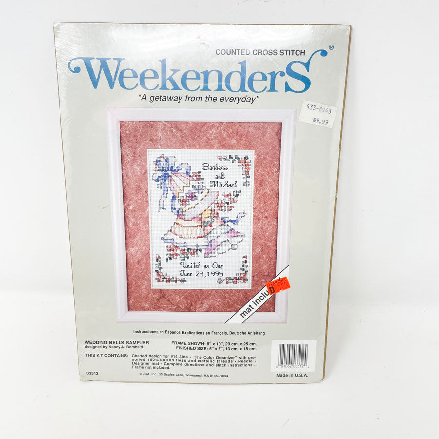 Wedding Bells Sampler Cross-Stitch Kit by Weekenders