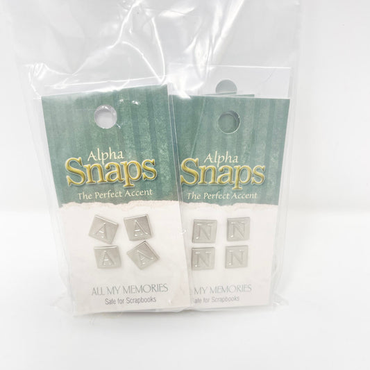 Alpha Snaps Metal Alphabet Embellishments