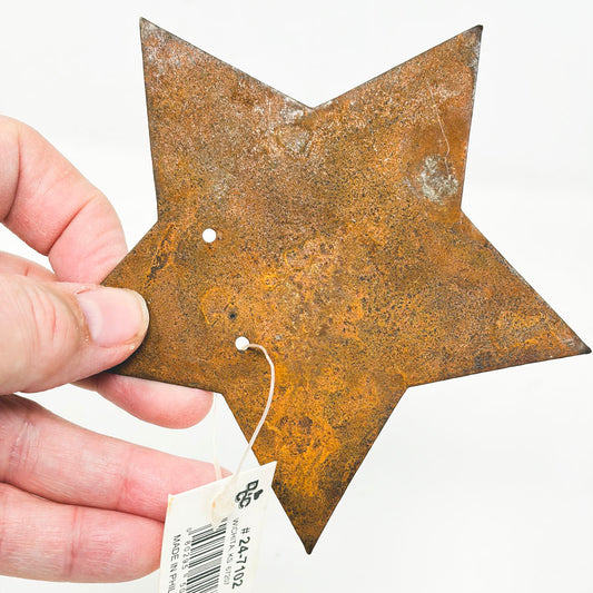 Vintage Rust Metal Star Decor