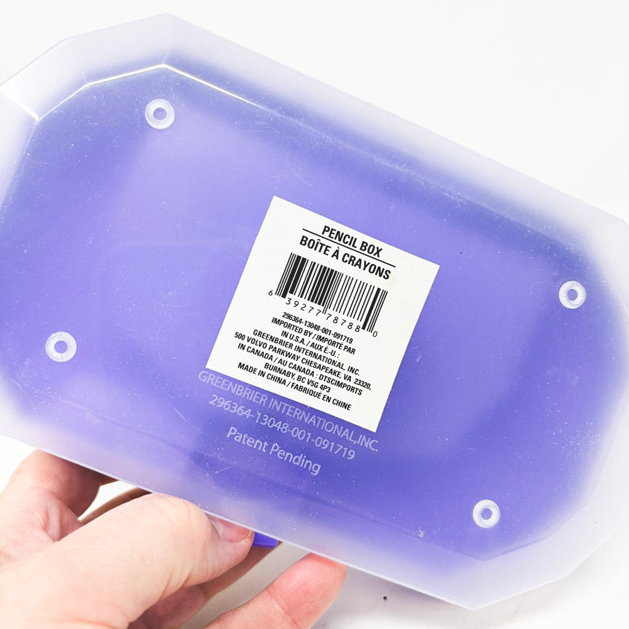 Purple Pencil Box with Compartment