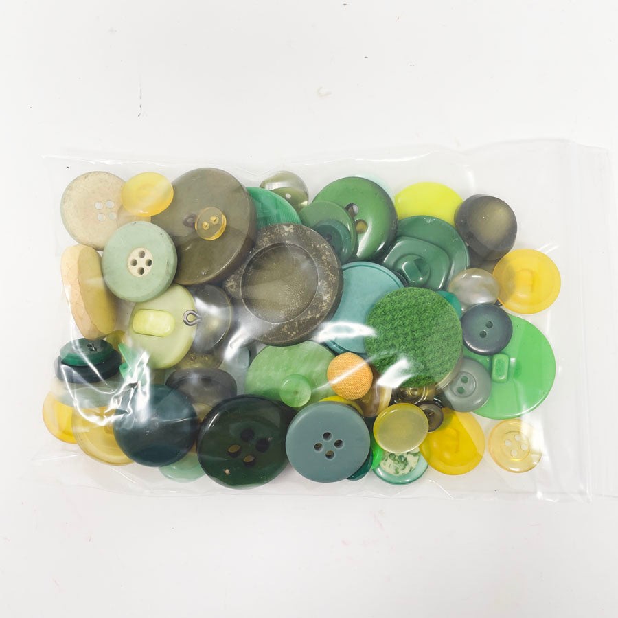 Yellow & Green Mixed Button Bag