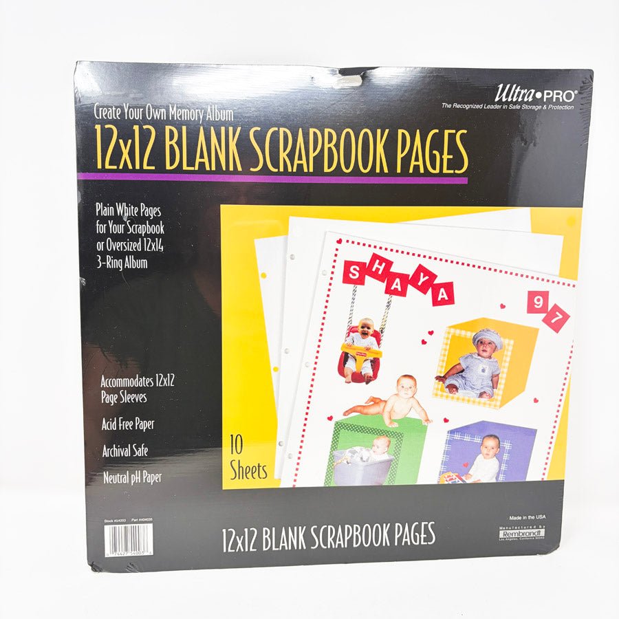 Ultrapro 12" x 12" Blank Scrapbook Pages