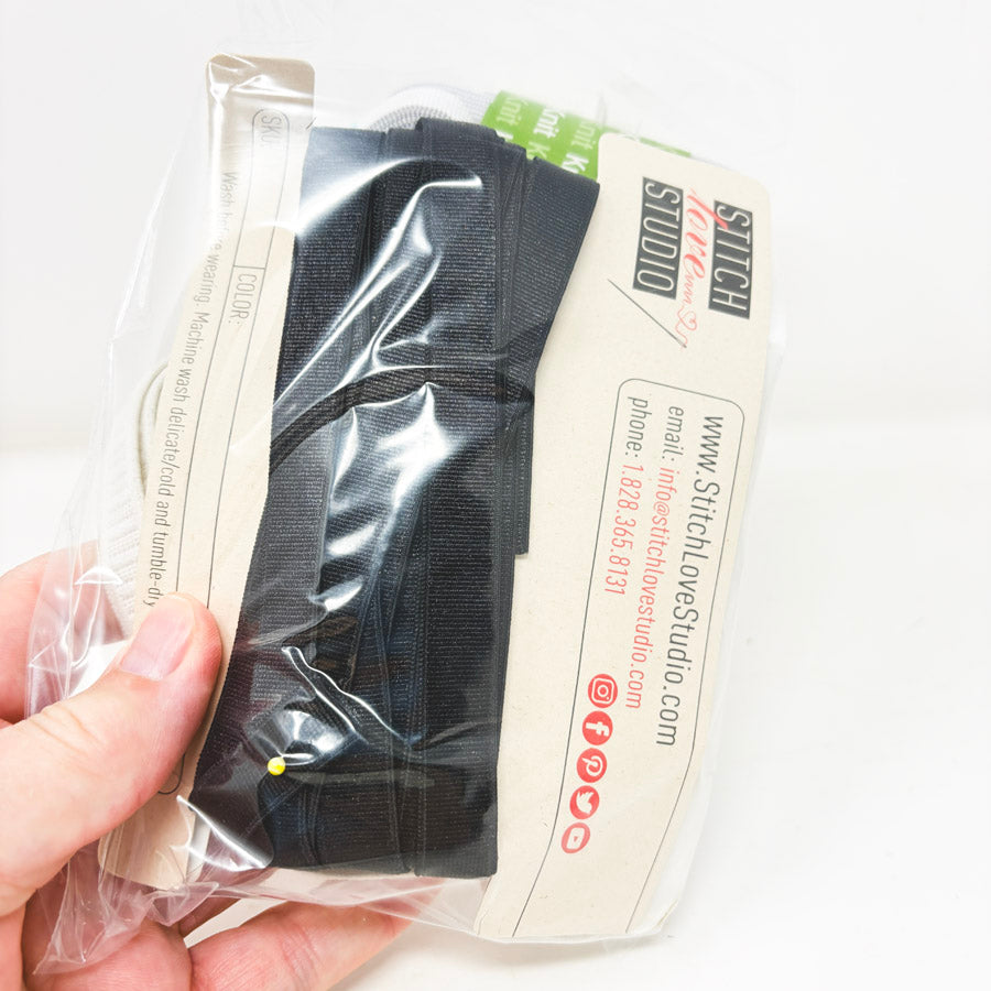 Big Bundle of B&W Elastic (6x9 Bag)