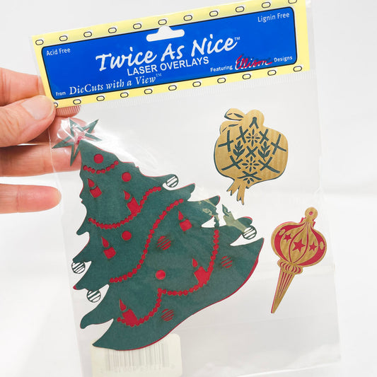 DieCuts with a View - Twice as Nice Laser Overlays - Christmas Tree