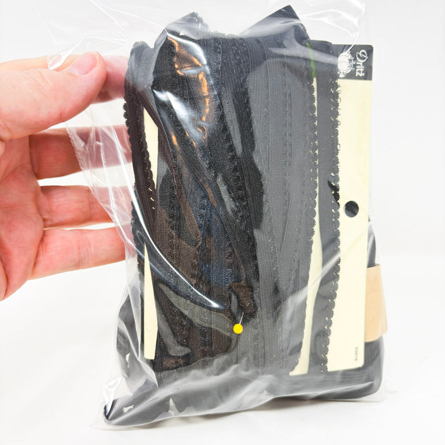 Big Bundle of Black Elastic for Bras (6x9 Bag)