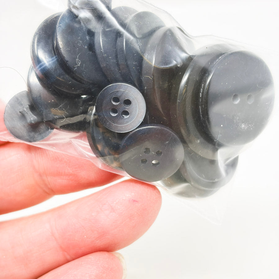 Mini Bag of Black Buttons
