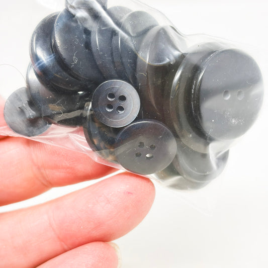 Mini Bag of Black Buttons