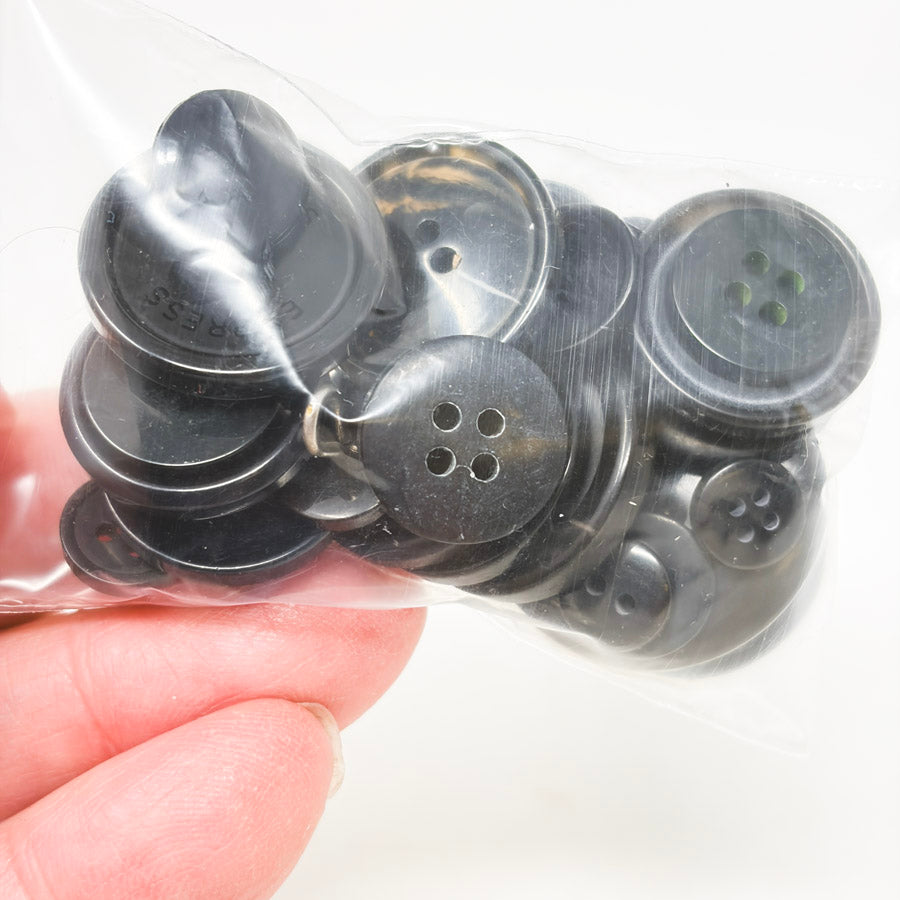 Mini Bag of Black Buttons
