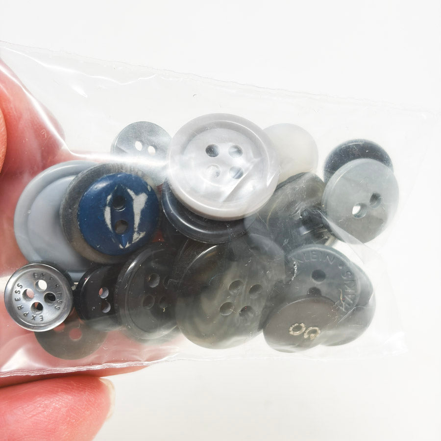 Mini Bag of Brown and Gray Buttons