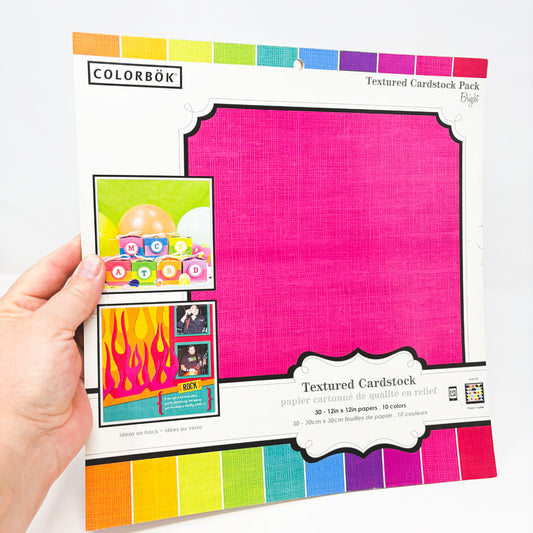 Colorbok - Brights Textured Cardstock Paper Pad - 12"x12"
