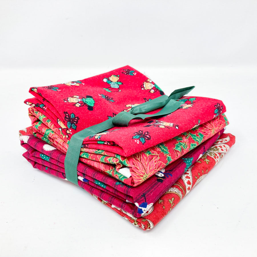 Red Holiday Theme Fabric Bundle