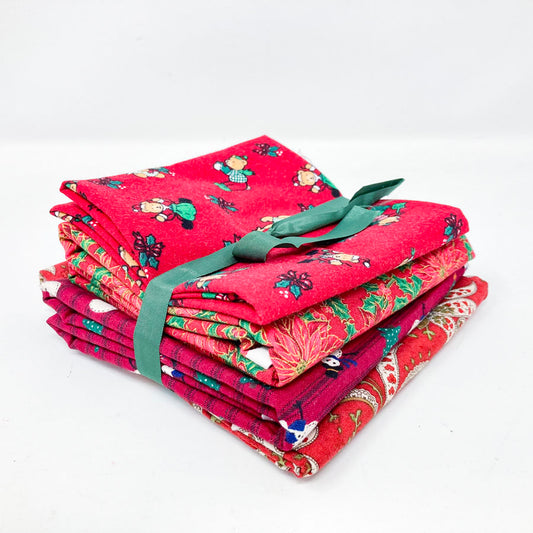 Red Holiday Theme Fabric Bundle
