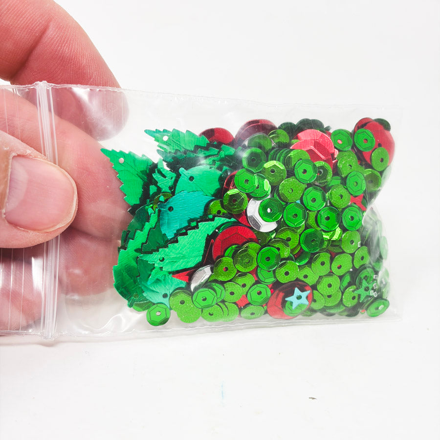 Red and Green Asst. Sequins