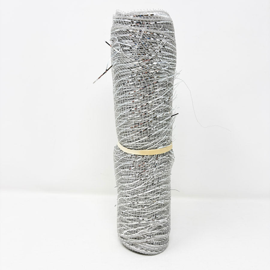 Silver Mesh and Tinsel Ribbon