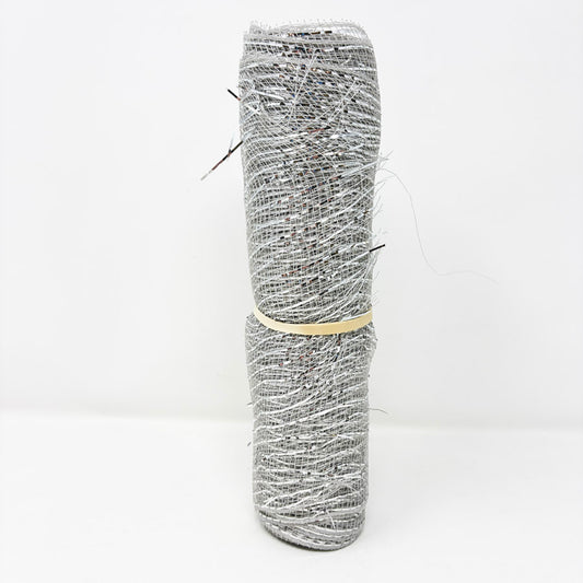 Silver Mesh and Tinsel Ribbon