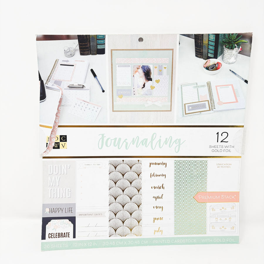DCWV Journaling Paper Stack - 12"x12"
