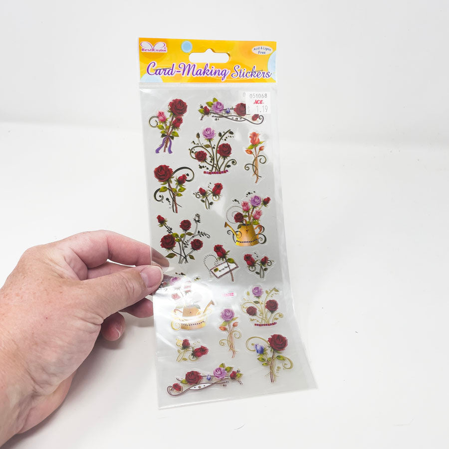 Best Creation Clear Rose Stickers (3 sheets)