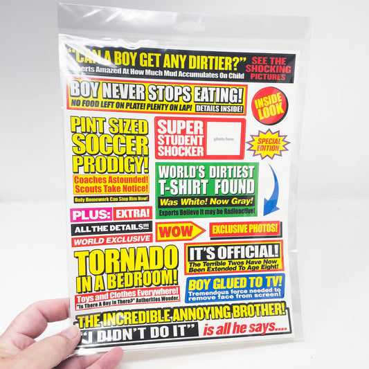 Autumn Leaves Tabloid Boy Stickers