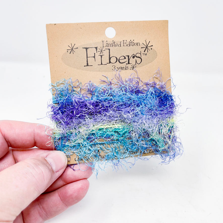 Blue Green Fibers Card