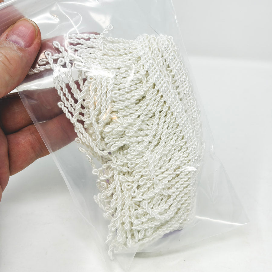 52" White Fringe Trim