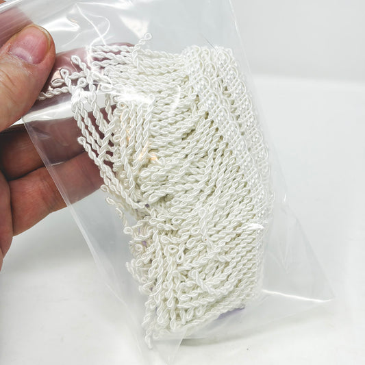 52" White Fringe Trim