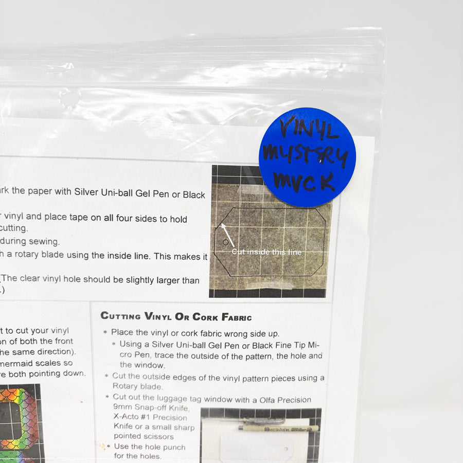 Help in a Stitch Vinyl Luggage Tag Sewing Kit