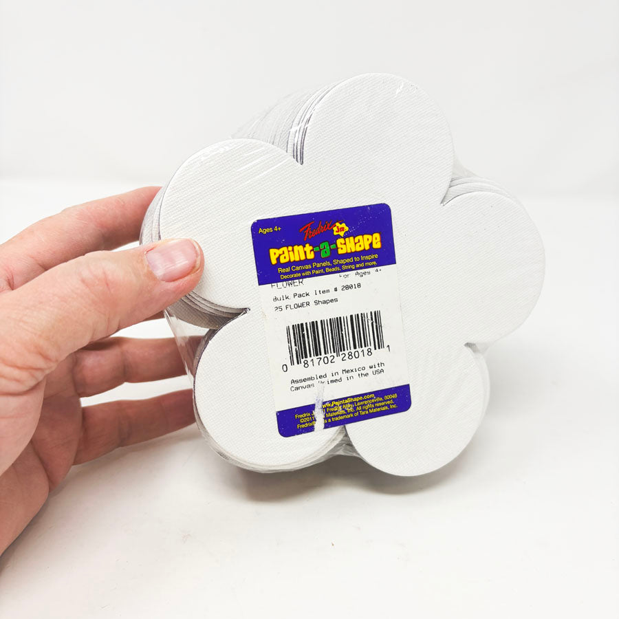 Fredrix Paint-A-Shape Canvases - Flower/25pc