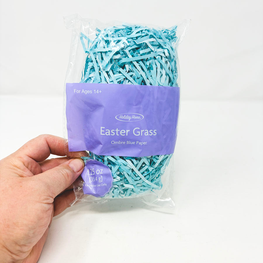 Ombre Blue Paper Easter Grass